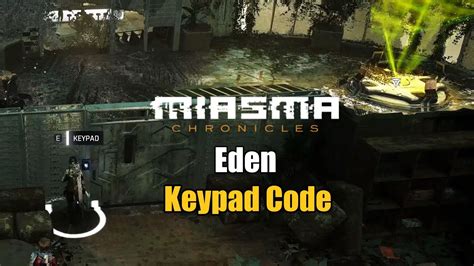 All keycodes and Weapon parts locations. . Miasma chronicles vault code